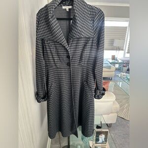 Elegant Black Houndstooth Dress